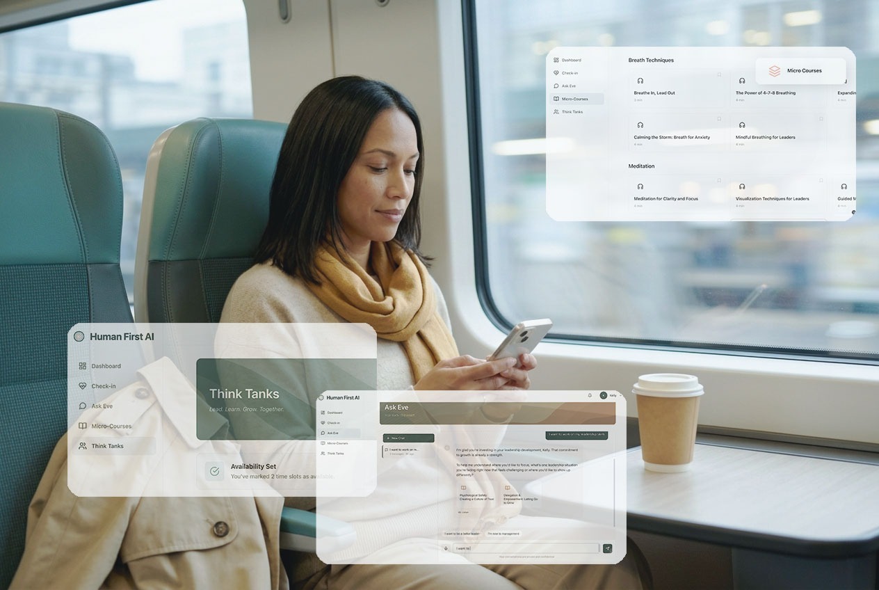Photo placeholder: A leader starting the morning with the app